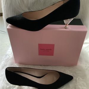 KATE SPADE BLK KID SUEDE PUMP, WORN ONCE SZ 9